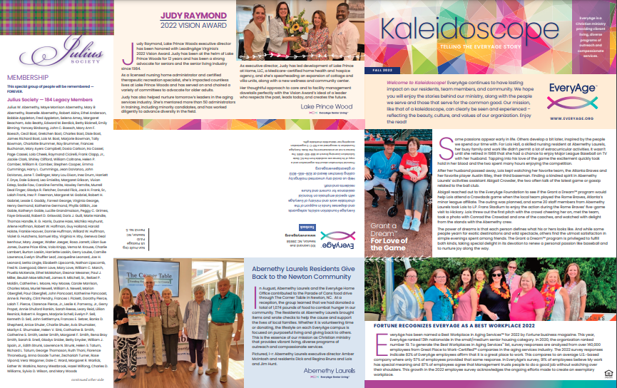 kaleidoscope everyage newsletter fall 2022